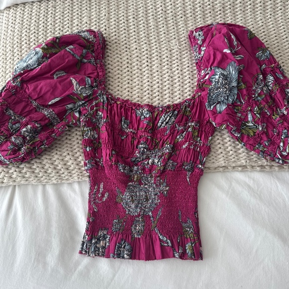 Smocked Poplin Top - Picture 1 of 1